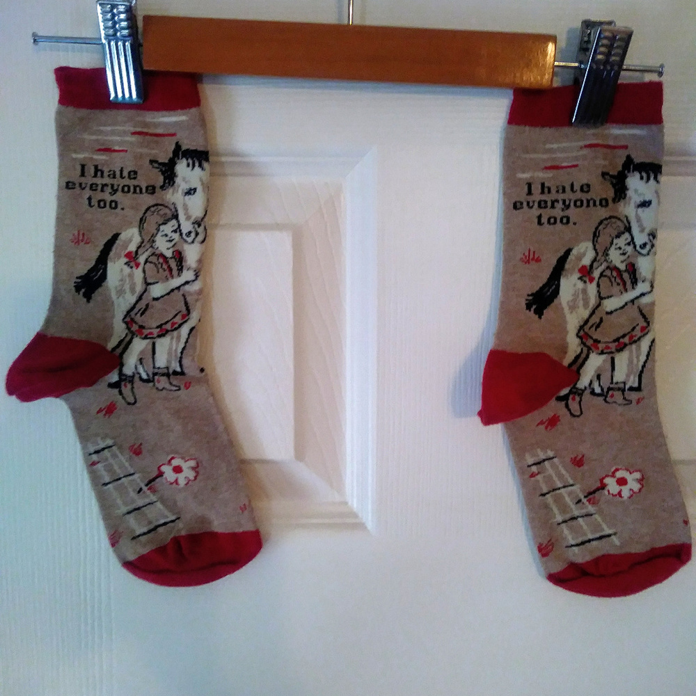 "I Hate Everyone Too" Crew Socks